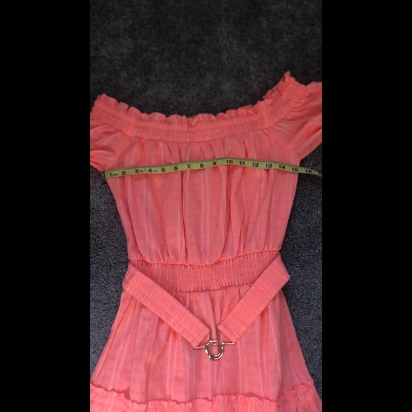NWT Lilly Pulitzer Louisa Belted Off the Shoulder Mini Dress in Papaya Punch M - Picture 13 of 16